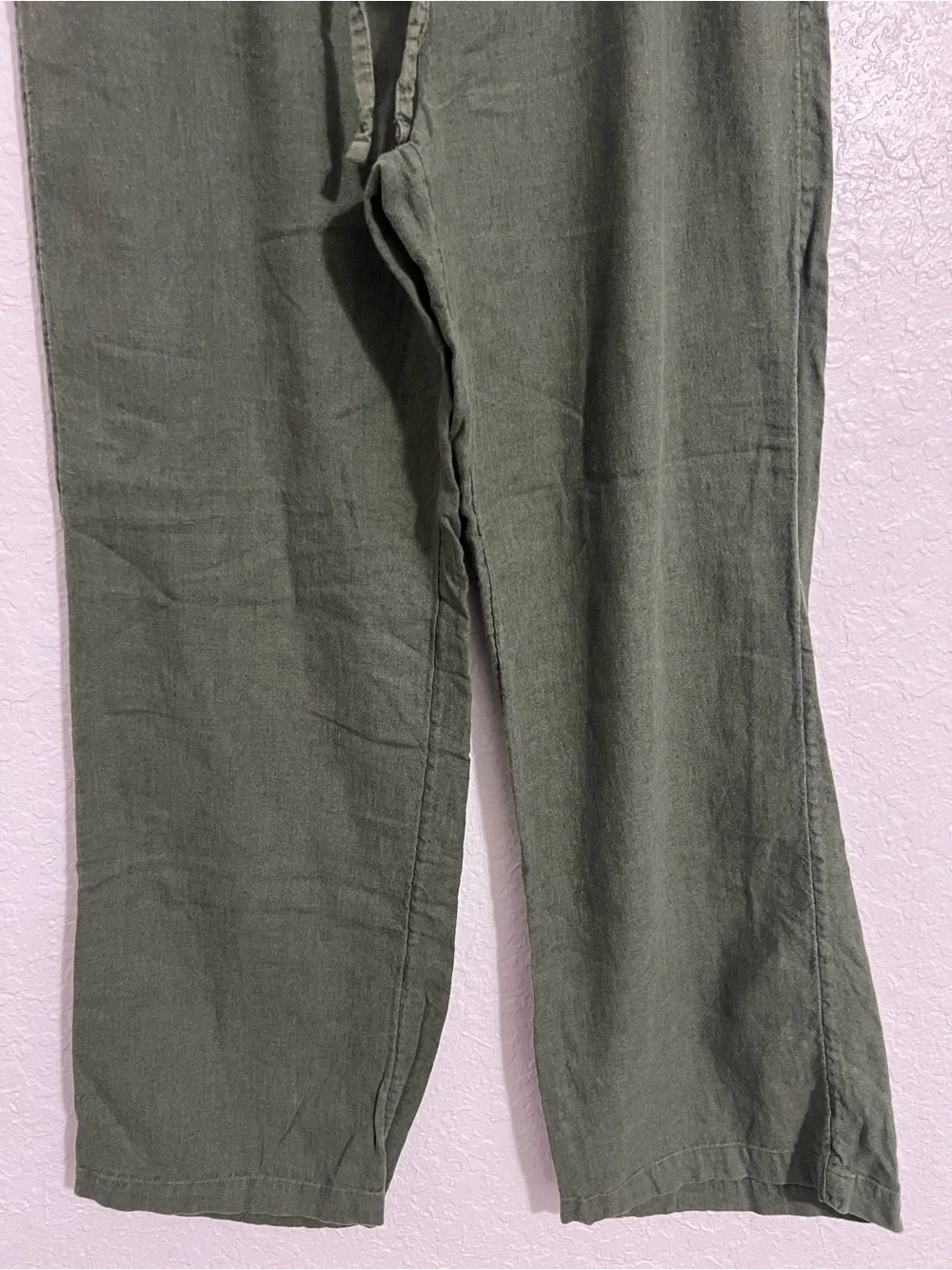 Naturals D & Co Women’s XS Olive Green  Casual Pants Wide Leg Lounge #626
